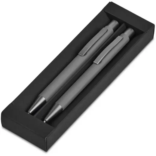 Omega Ball Pen & Pencil Set Grey Gift Box